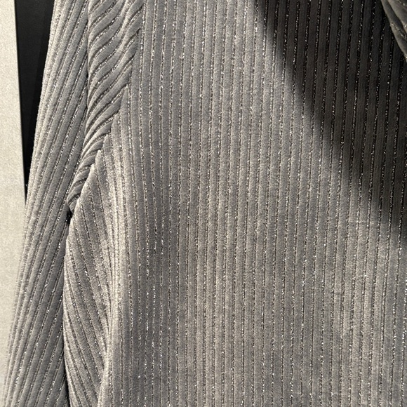 Juicy Couture Gray/silver Metalic Wale Velour Zip-Up Hoodie - Picture 4 of 4